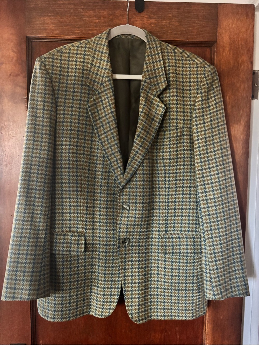 Classic Vintage Houndstooth Blazer